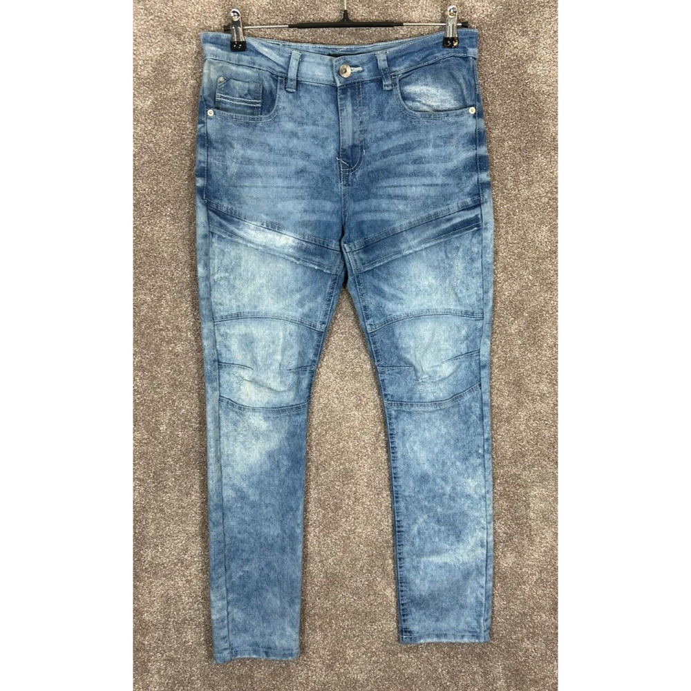 Southpole Jeans Boys Youth 18 Blue Distressed‎ Actual 31X29 Acid Wash Skater Y2K